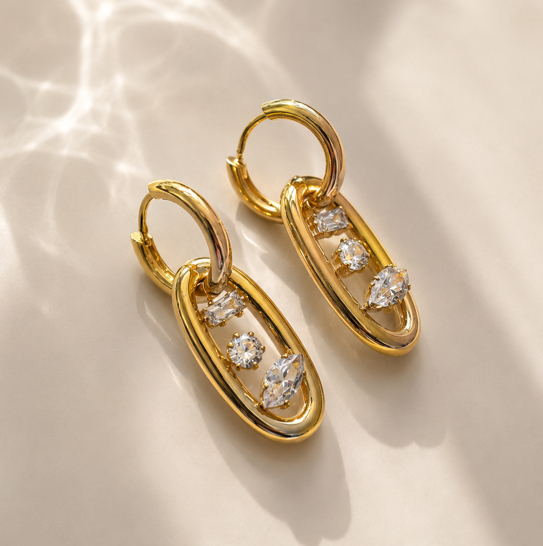 The Mila Crystal Earrings