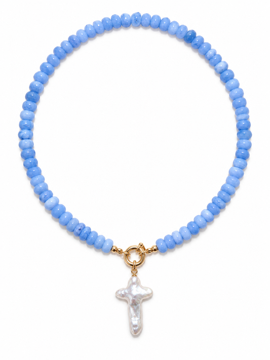 The Azure Cross Necklace