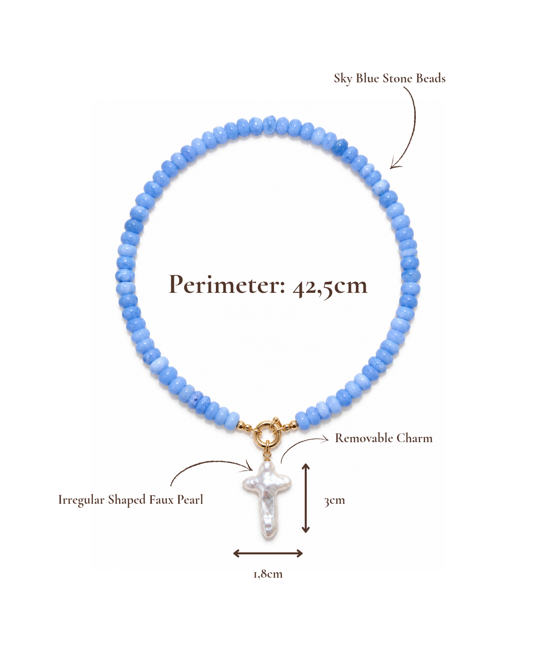 The Azure Cross Necklace